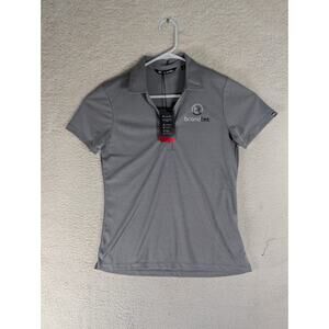 NEW Travis Mathew Polo Shirt Womens Medium Gray Pure Coto Performance Stretch